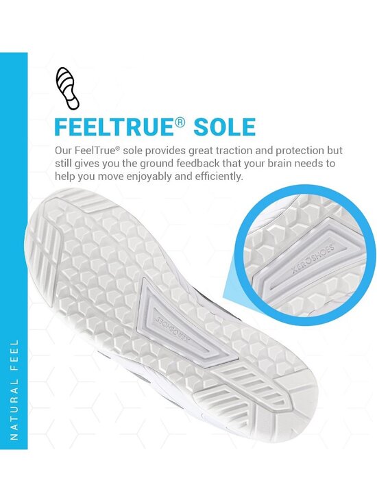 Xero Men\'s White Rubber Lightweight Lace Up Running Comfortable Athletic Shoes